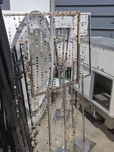 lot 623 image: Lot of (8) Wild Things Metallic Mirror Beaded Curtain 3 x 6 (shimmy light gold)