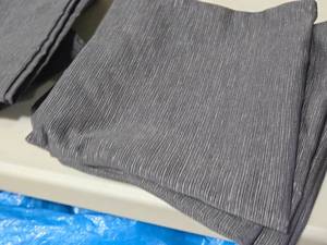 lot 664 image: Lot of (4) Textured Throw Pillow Covers 20 x 20 (grey metallic)