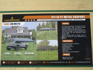 lot 116 image: LandHonor 13x21 Carport