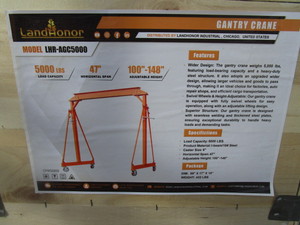 lot 215 image: LandHonor 5,000lb Gantry Crane