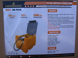 lot 194 image: LandHonor 58gal Diesel Tank w12v Pump