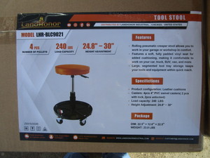 lot 238 image: LandHonor Rolling Shop Stool