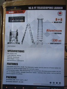 lot 191 image: LandHonor 16 12 Alum Telescoping Ladder