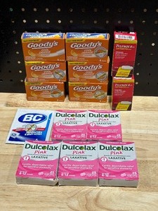 lot 68 image: Goodys, Tylenol 8 Hour, Dulcolax
