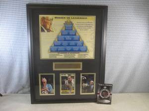 lot 3 image: (A-4) Framed John Wooden 10-Time NC...