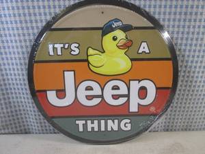 lot 39 image: (FS) Its A Jeep Thing Embossed Tin...