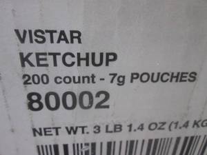 lot 99 image: (B-1) 400 Ketchup Pouches2 Boxes of...