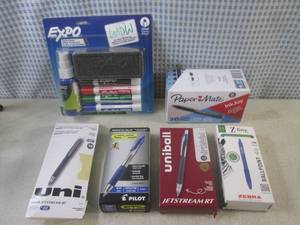 lot 115 image: (EC1) Assorted Pens and Dry Erase S...