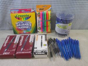 lot 116 image: (EC1) Assorted Pens, Markers and Hi...