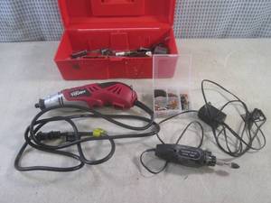 lot 134 image: (CS) 2 Rotary Tools with Accessorie...