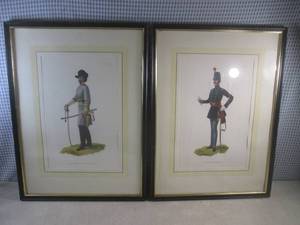 lot 153 image: (D-4) 2 Vintage Framed Signed and N...