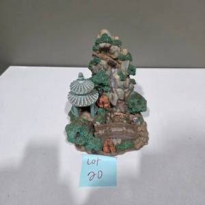 lot 20 image: Lighted Asian Garden Waterfall Scene Figurine  Battery Operated Display (Untested)  Lot 20