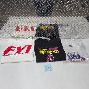 lot 46 image: Vintage XL Graphic T-Shirt Lot  1994 Warner Bros Murphy Brown TV Promo  Eriks Bike Shop Cycling  Motorcycle Graphic Tee  Retro Collectible Apparel lot 46