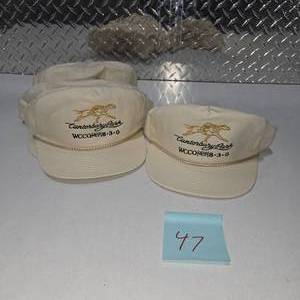 lot 47 image: (5)Canterbury Park WCCO Promotional Hats  Horse Racing Track Snapback Caps  Vintage Minnesota Collectible Advertising Lot 47