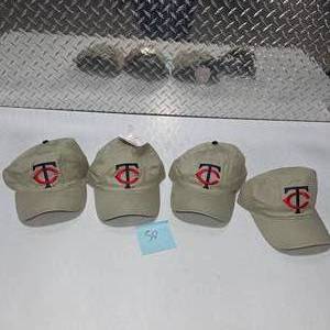 lot 50 image: NEW w Tags (4) Minnesota Twins TC Logo Baseball Caps  MLB Licensed Adjustable Hats  Fan Gear Lot 50