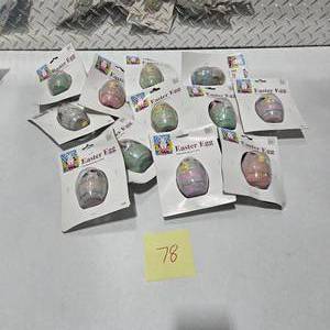 lot 78 image: Large Lot New Easter Egg Spring Decor Ornaments Pastel Holiday Decorations Chick Bunny Eggs NWT