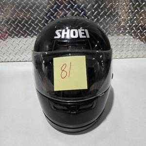 lot 81 image: Shoei Full Face Motorcycle Helmet Black Street Bike Racing Helmet Clear Shield Adult Riding Gear