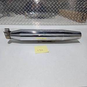 lot 131 image: Chrome Motorcycle Exhaust Muffler Pipe Assembly Cruiser Touring Bike Harley Style