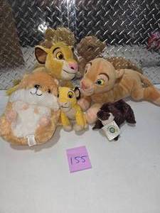 lot 155 image: Disney Lion King Plush Lot Simba & Nala Stuffed Animals Bundle w Otter