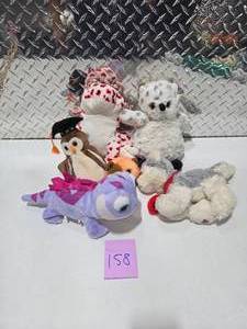 lot 158 image: Disney Tangled Pascal Plush TY Beanie Babies Owl Frog Dog Animal Stuffed Toy Lot