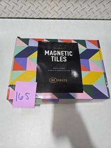 lot 165 image: Colorful Magnetic Tiles 60 Piece STEM Building Set Creative Learning Toy
