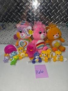 lot 166 image: Care Bears Plush Toy Lot Large & Mini Figures Rainbow Star Vintage Style Bundle