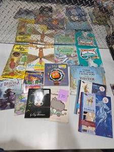 lot 170 image: Huge Kids Book Lot Disney Dr Seuss Frozen Geronimo Stilton Pusheen Usborne Hardcover