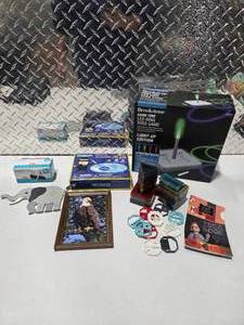 lot 188 image: Brookstone LED Ring Toss Game FAO Schwarz STEM Toys Magnetic Tiles Desk Lot