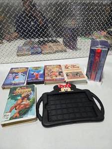 lot 189 image: Disney VHS Movie Lot Tarzan Sing Along Classics Mickey Mouse w Minnie Tablet