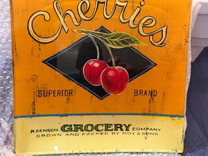 Prima Donna Cherries Designer Platter 14 Square