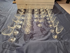 Set of Decorative Japanese Style Glass Bar Ware