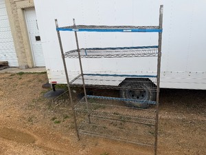 NSX Metro Rack One Damaged Shelf and Top Shelf Need Clips 47 Wide x 18 Deep x 72 12 Tall