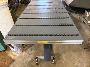 Aluminum Rolling Cart Topped with Industrial Roller Conveyor
