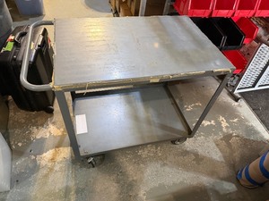ULine Metal Rolling Cart 24 W x 42 L (to handle) x 34 12 T