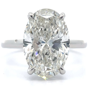 NEW!! 5.28 Carat Diamond Oval Solitaire Ring in 14k White Gold w/ IGI Report *VIDEO*