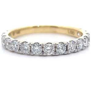 lot 31 image: 1 Carat Diamond Semi-Eternity Ring in 14k Yellow Gold Retail $2,245 VIDEO