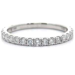 lot 32 image: Classic 0.50 Carat Diamond Semi-Eternity Ring in 14k White Gold Retail $1,745 VIDEO