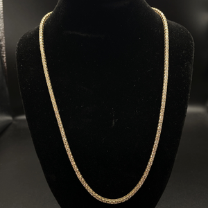 lot 9 image: 10.35 Carat Diamond Tennis Chain Necklace in 14k Yellow Gold w Report VIDEO
