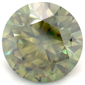 lot 47 image: 2 Carat Green Moissanite, Round Brilliant Cut GRA REPORT VIDEO