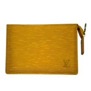 lot 53 image: Louis Vuitton Yellow Epi Leather Pochette Pre-Owned Retail $750