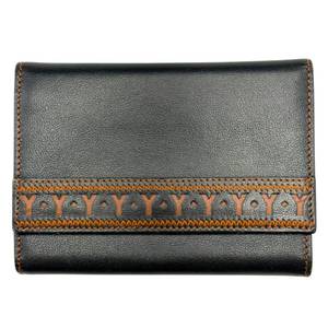 lot 63 image: Yves Saint Laurent Black Leather Wallet w Kisslock Coin Compartment Pre-Owned Retail $595