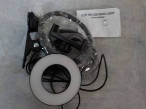 lot 9 image: Clip On LED Ring Light...