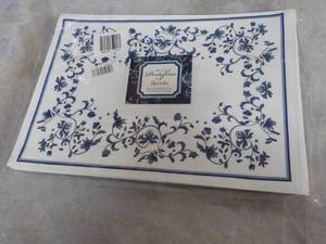 lot 16 image: Blue Portofino by Spode set of 4 Pl...