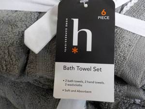lot 38 image: Home Expressions 6 piece Bath Towel...