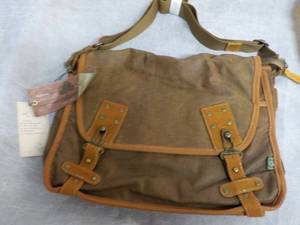 lot 54 image: TSD Brand Leather and Canvas Bag re...
