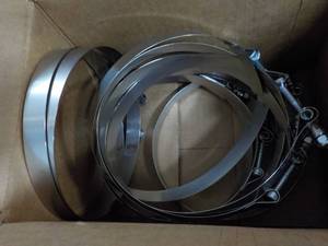 lot 78 image: 10 Large Hose Clamps...