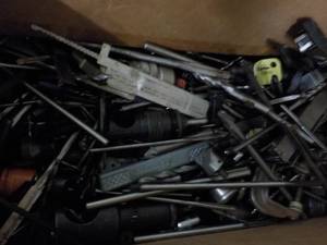 lot 160 image: Box of Drill Bits various sizes an...