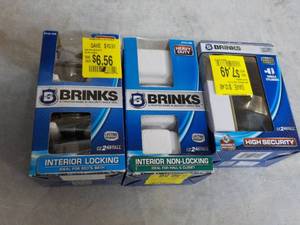 lot 187 image: 3 Brinks Door Knobs...