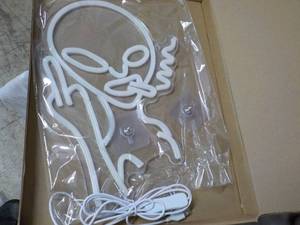 lot 225 image: LED Alien Wall Dcor 14 Height...