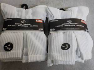 lot 276 image: 12 pair White Wear Proof Athletic S...